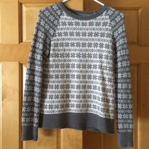 White sparkle snowflake sweater